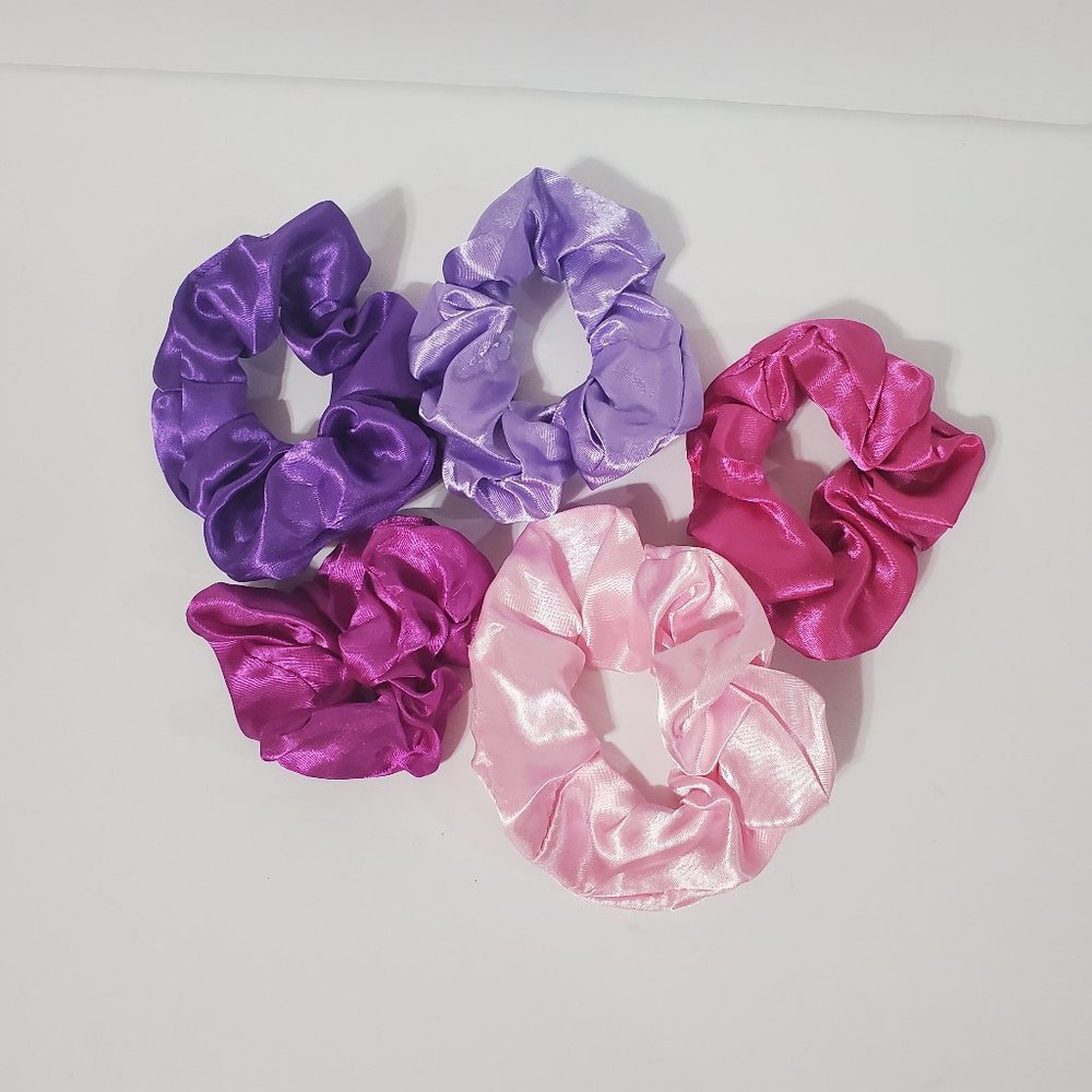 COPY - 5. New hair scrunchies -pinks and purples